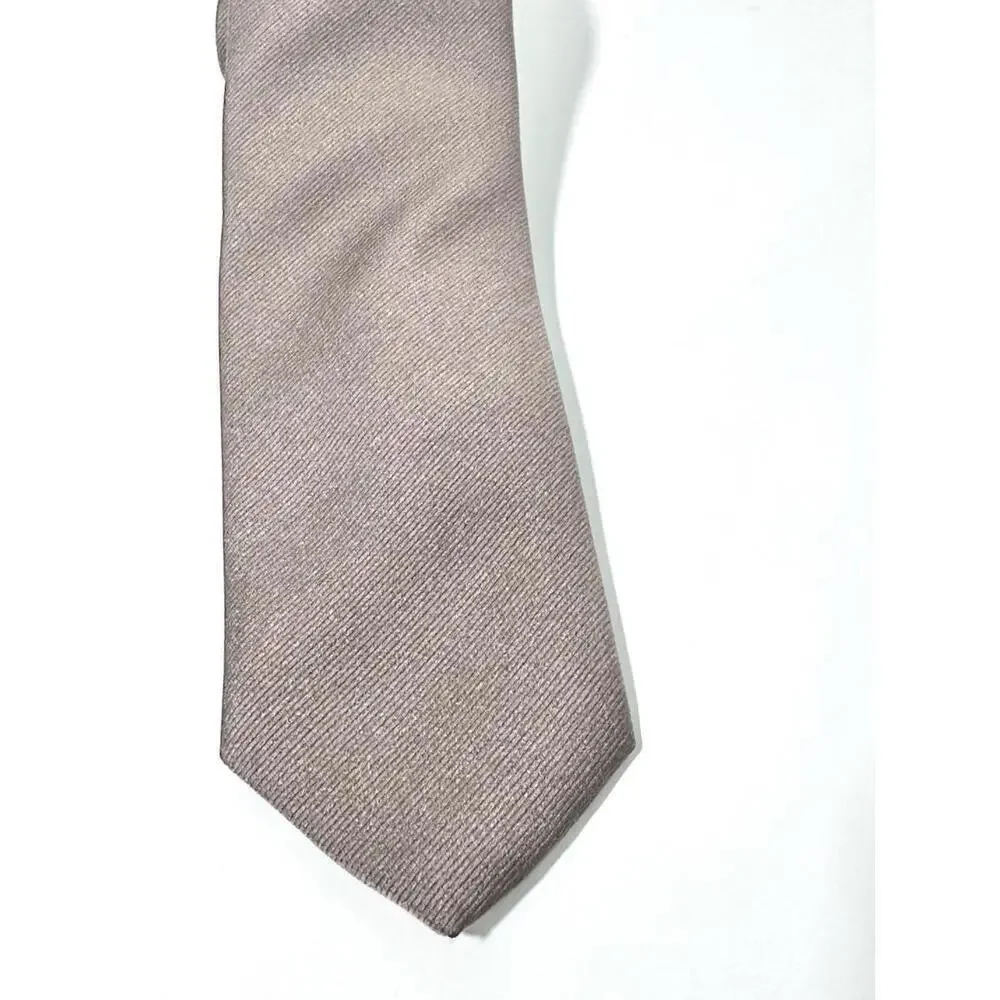 Vintage Dino Orsini Mens Tie Brown Necktie Size XL 90% Polyester 10% Silk